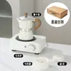 Cafetera Italiana para Casa Cafetera de Mano para Café Preparado a Mano Máquina de Café Set de Estufa Cerámica Eléctrica para Exteriores Extracción Pequeño Electrodoméstico Café