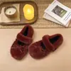 Zapatos de algodón con suela gruesa, pantuflas peludas, zapatos casuales sin cordones que aumentan la altura, zapatos de mujer, colección de invierno 2026, zapatos cálidos para exteriores para otoño e invierno