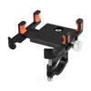 Suporte de telefone para motocicleta em liga de alumínio, equipamento de pilotagem, suporte fixo à prova de choque para navegação de entrega de bicicleta elétrica