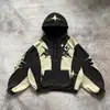 Moletom com Capuz Colagem Estilo de Rua Americano Y2K Novo Tendência Unissex Solto Blusa de Moletom Moda Top Manga Longa