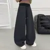Pantalones deportivos de rayas para niñas, nuevo estilo otoño 2026, pantalones casuales elegantes para niños, pantalones rectos holgados para niñas mayores en primavera y otoño