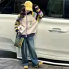 Traje de Niña Otoño e Invierno 2025 Nuevo Conjunto de Dos Piezas de Cardigan de Punto Otoñal para Niña Pantalones de Pierna Ancha de Mezclilla para Niña