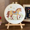 Año del Caballo Pintura Colgante Bordada Estéreo Bordado Lu Paquete de Materiales Hecho a Mano DIY Kit para Principiantes Punto de Cruz Creativo Pintura Colgante para Sala de Estar
