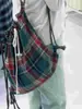 Mochila de Cuadros Estilo Coreano, Mochila Grande de Gran Capacidad para Viajes Diarios, Estilo Nuevo Casual Diario Sencillo, Bolsa de Cordón Retro Perezosa