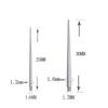 Varilla guía de acero inoxidable con roscas interna y externa, Aguja guía perforadora, Aguja para perforación de oreja, Aguja extractora de aretes para oreja, Herramienta auxiliar para anillo de ombligo