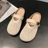 Mules Planos Cerrados Estilo Francés para Mujer, Nuevo Modelo Primavera 2026, Malla Transpirable, Sandalias Cómodas de Suela Suave