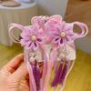 Internet-famoso Princesa Pequena Fita Bow Hairpin Crianças Menina Hanfu Purple Hairpin Acessórios de cabelo das meninas