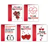 Compra Directa Transfronteriza de Interesante Tarjeta de Felicitación Feliz Día de San Valentín y Juego de Sobres, Tarjetas Plegables de Bendición Escrita a Mano y Confesión de Amor para Enamorados