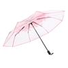 Atacado Guarda-chuva Transparente Manual Pvc 70% de Desconto Guarda-chuva Feminino Estudante Dobrável Guarda-chuva Simples Pode Imprimir Logo de Publicidade