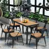 Juego de muebles de exterior para jardines de villas, patios al aire libre, balcones, patios traseros, cafeterías y salones de té de ocio