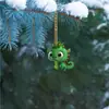 Colgante de Dinosaurio Verde Lindo Nuevo Creativo Navideño Transfronterizo Decoración de Árbol de Navidad Espejo Retrovisor de Coche Hogar Nochevieja