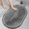 Tapete de chão para banheiro feito de terra de diatomáceas, tapete macio de secagem rápida para a entrada do banheiro, tapete para os pés absorvente de água e antiderrapante, base de carpete para casa