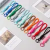Popular Creativo Simple Lanyard para Teléfono Móvil Portatarjetas de Muñeco Pase de Abordar Llavero para Mochila Escolar Cuerda Trenzada Colorida Joyería para Colgar