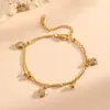 Pulsera de Cadena de Cuentas de Verano con Forma de Corazón de Venta Caliente Transfronteriza para Mujer, Moderna, Fresca y Dulce, Pulsera con Colgante Doble de Corazón de Melocotón
