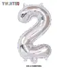 Globos Numéricos Slim de 16 pulgadas Versión Americana del 0 al 9, Decoraciones para Fiestas de Cumpleaños Infantiles, Globos de Papel de Aluminio para Habitaciones de Boda