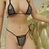 Comercio Exterior Tirante Fino Sin Quitar Conjunto de Lencería Sexy de Lentejuelas para Mujer Tentación Apasionada Conjunto para Mujer V011