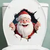 Pintura decorativa de Natal transfronteiriça para feriados em casa, embelezamento de quarto infantil, adesivo de parede do Papai Noel, autoadesivo