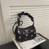 2026 Nova Moda Estampa de Laço Casual Simples Bolsa de Ombro para Ir ao Trabalho Bolsa de Axila Bolsa de Mão Leve Bolsa Feminina