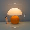 Lámpara de Noche para Dormitorio, Lámpara de Mesa de Hongo de Estilo Crema de Alta Gama Decoración Ins Atmósfera Glaseada Medieval Luz Nocturna Estudio