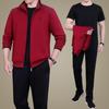Chaqueta para Papá para Hombres de Mediana Edad y Ancianos Primavera 2024 Tops Deportivos Padre de Mediana Edad Traje Casual de Tres Piezas
