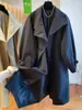 Mercadorias Europeias Trench Coat de Luxo Leve Casaco Feminino Primavera e Outono Estilo Britânico Gola Casual Longo para o Trabalho