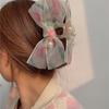 Pinza para el pelo de organza de tulipán de primavera y verano coreana Pinza de tiburón grande para el pelo de niña de alto sentido Pinza de tiburón francesa