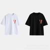 Top de Moda de Verano para Niños y Niñas de Nueva Llegada con Estampado en V para Bebés Pequeños y Medianos Camiseta de Manga Corta Moderna Estilo Calle Frito