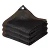 Malla sombreadora personalizada en color café, encriptada y engrosada con borde ribeteado, para protección solar y aislamiento térmico de piscinas y patios, malla sombreadora colorida para comercio transfronterizo