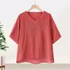 Camiseta Bordada de Manga Corta de Alta Gama para Mujer 2026 Verano Nuevo Estilo Conjunto de Dos Piezas para Madres de Mediana Edad con Pantalones y Top