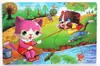 Rompecabezas de madera de 60 piezas para niños, dibujos animados de animales, cuento de hadas, rompecabezas plano, juguete de bloques de construcción educativo para la primera infancia del bebé