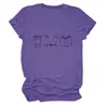 Taza, Gato, Libro, Comercio Transfronterizo, Amazon Wholesale, Corte Holgado, Versátil, Cómodo, Casual, Tallas Grandes, Manga Corta a la Moda