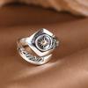 Anillo de Plata S925 Rey Ciervo Dorado Diseño Vintage Old Fashionistas Estrella Dorada Anillo Ajustable para Hombre y Mujer Productos Nuevos