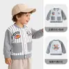 Jaqueta baseball infantil, jaqueta da moda para meninos mais velhos, jaqueta estilo coreano nova para outono e primavera, atacado de outono para meninos