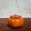 Talla en Madera de Ébano Decoración de Coche de Caqui Adorno de Escritorio Regalo de Inauguración de Casa Cumpleaños Par de Caquis de Madera de Buena Suerte