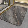 Alfombrilla de Piso para Baño con Patrón de Mármol, Forma Especial de Nube, Terciopelo de Cristal, Lavable, Antideslizante, Secado Rápido, Felpudo