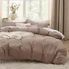 Juego de Funda Nórdica de Tres Piezas Transfronterizo en Color Café con Impresión Digital, Ropa de Cama y Textiles para el Hogar de Comercio Exterior de Amazon