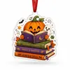 Colgante de Halloween acrílico con forma de fantasma de biblioteca transfronteriza, artículo de exhibición para sala de estar, estudio y decoración de escenas