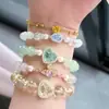 Pulsera Estilo Mismo de la Perla Tesoro del Oso Cristal Rosa Amatista Palacio de Buda para Mujer Pulsera de Diseño de Nicho de Lujo Ligero Regalo para Mejor Amiga