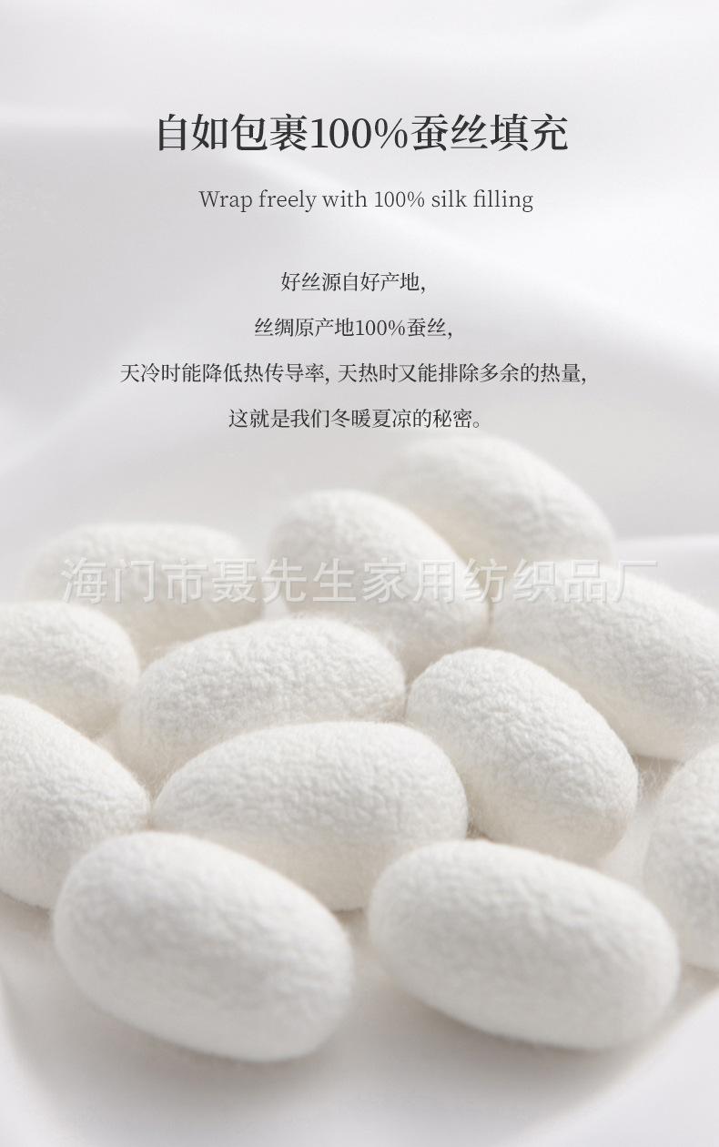 白色磨毛蚕丝被