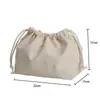 ~Bolsa de Lona com Cordão Bolsa Feminina Bolso Embutido Bolsa com Cordão para Armazenamento no Carro Bolsa de Maquiagem Lavável