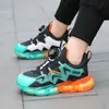 Sapatos Casuais para Meninos Alunos do Ensino Fundamental Crianças Pequenas e Grandes Tênis Fivela Rotativa Meninas Sapatos Casuais da Moda Respirável