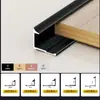 Tira Decorativa de Aleación de Aluminio con Chapa de Madera Tira de Borde Ultra-Delgada en Forma de I 9cm Tira de Microjunta de Aleación de Aluminio en Stock