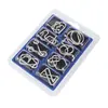 Hebilla de inteligencia juego de 8 piezas ABCD rompecabezas de metal serie nueve hebilla de liberación venta al por mayor hebilla de inteligencia juego de 8 piezas