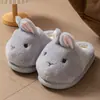 Lindas Zapatillas de Algodón de Conejito para Mujer 2026 Nuevo Estilo de Interior para el Hogar Antideslizantes Cálidas de Piel para Invierno Hombres Invierno