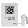 Termómetro electrónico digital de doble canal para interiores y exteriores montado en la pared, monitor de temperatura de almacenamiento