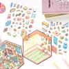 Fornecimento Transfronteiriço de Adesivos de Miniaturas de Cena Infantil Temáticos de Lendas Antigas, Adesivos de Cena Estéreo 3D com Linhas de Posicionamento, Atacado
