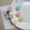 Lindos Accesorios de Resina de Hortensia de Dopamina Pinzas para el Cabello y Gomas para el Cabello para Niños Hechos a Mano DIY Zuecos y Sombreros de Pegamento Cremoso
