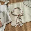 Bufanda de Cuadros Fresca y Sencilla Estilo Coreano con un Toque Juvenil, Moderna y Casual para Salidas, Bufanda de Seda de Primavera, Accesorio de Cuello Delgado y Artístico