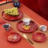 Prato de Frutas Guochao Prato de Nozes Prato de Refresco para Convidados em Casa Vermelho Festivo Chinês Ano Novo Festival da Primavera Prato de Frutas de Tributo