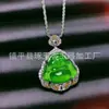Nuevo Colgante de Buda de Calcedonia Verde Hielo de Alta Calidad, Chapado en Plata con Jade y Ágata Incrustados, Joyería de Collar de Buda Maitreya de Jade para Mujer